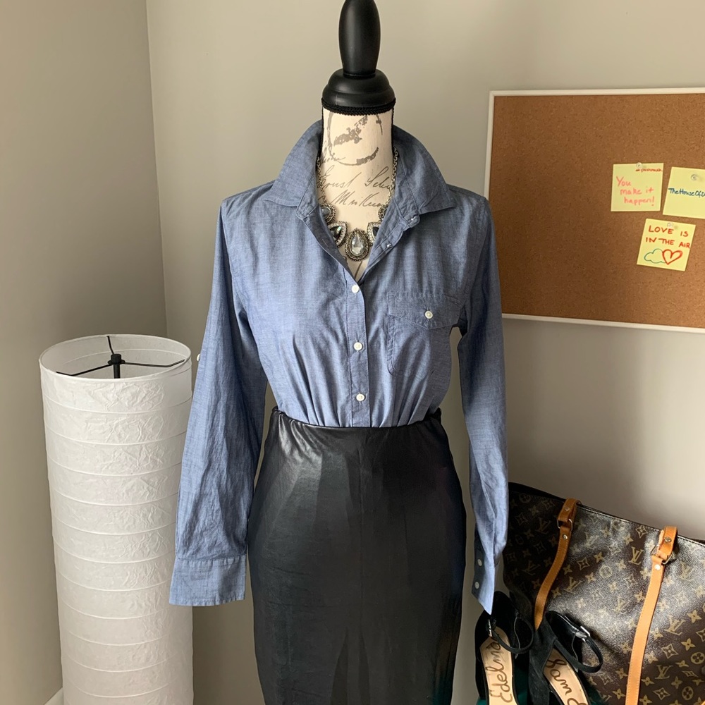 J. Crew long sleeve chambray top